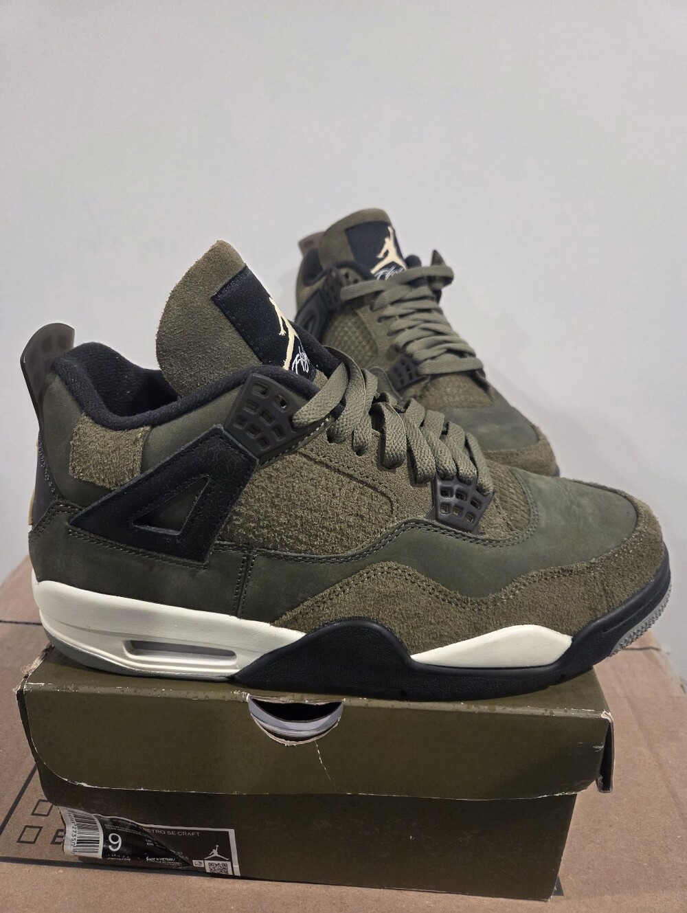 Air Jordan 4 Retro SE Craft 'Olive' 2023 Men's Size 9
